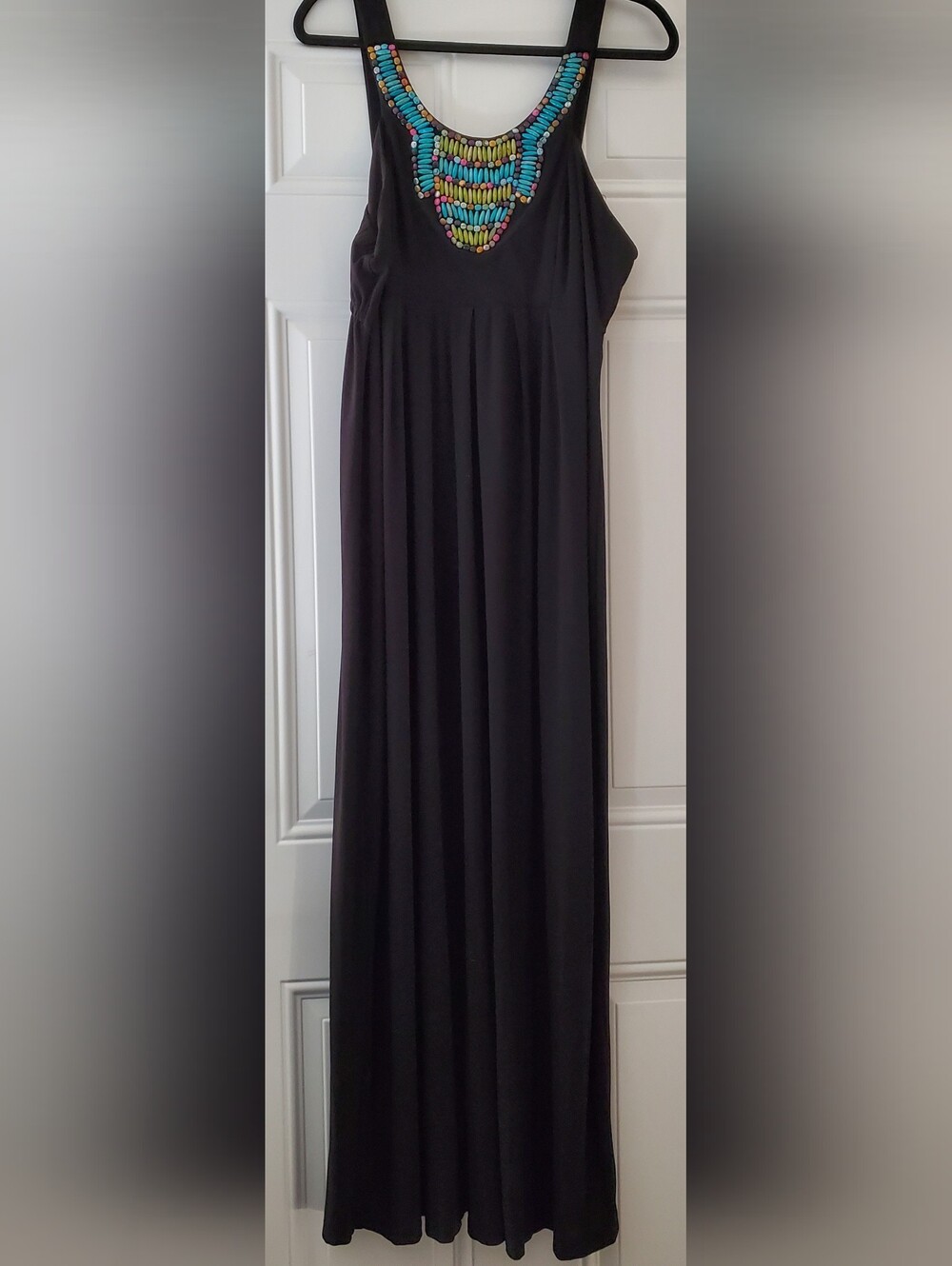 Cato Black Scoop-Neck Maxi Dress